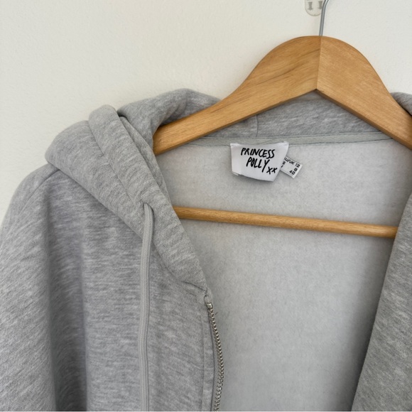 Florida Oversized Zip Up Sweatshirt Grey - Picture 2 of 2